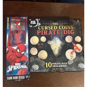 NWT Spider-Man action figure and nwt fossil kit